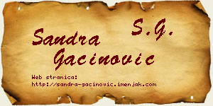 Sandra Gaćinović vizit kartica